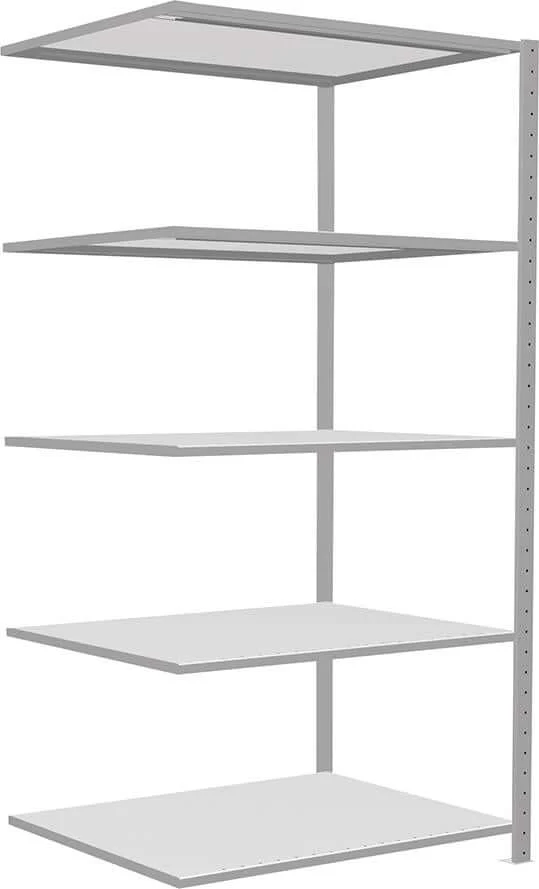 Rayonnage à emboîtement SCHULTE LAGERTECHNIK, L1000xP800xH2000 mm extension 5 tablettes galvanisées charge par niveau 250kg