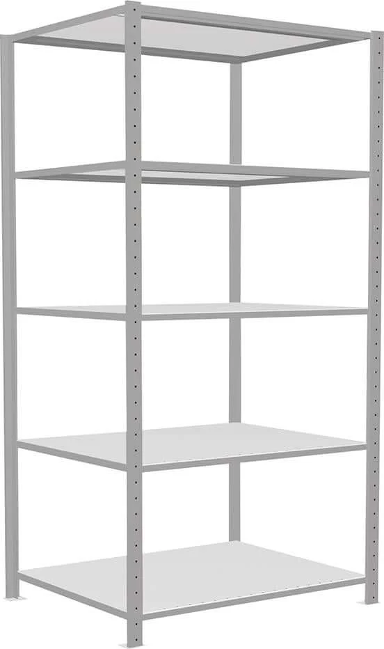 Étagère à emboîtement SCHULTE LAGERTECHNIK, B1000xP800xH2000 mm champ de base 5 tablettes vzk charge par niveau 150kg