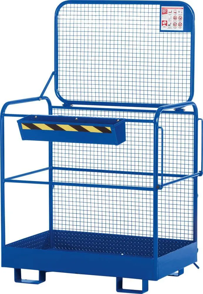 Panier de travail NEUTRE, type RAK-Eco 1200x800x1900 mm capacité de charge 300 kg RAL 5010 bleu gentiane