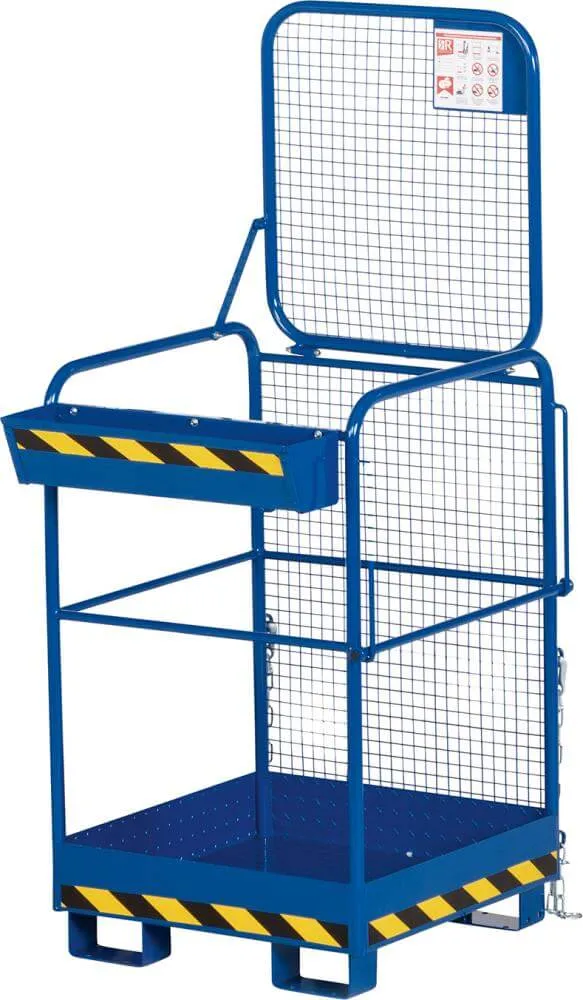 Panier de travail NEUTRE, type RAK-One 800x800x1900 mm capacité de charge 240 kg RAL 5010 bleu gentiane