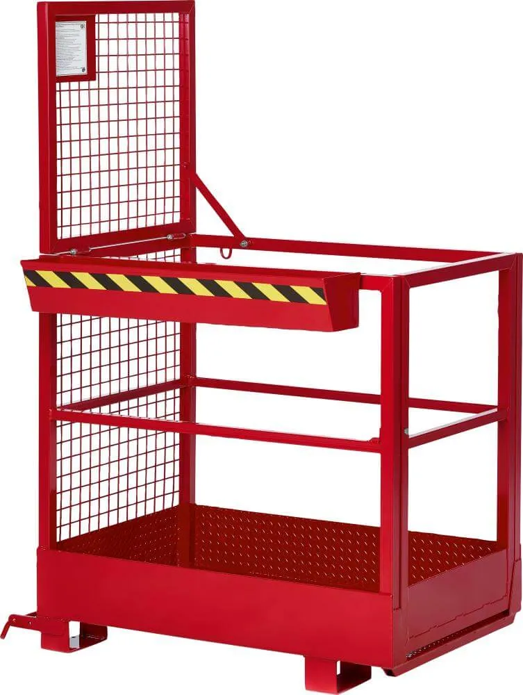 Panier de travail NEUTRE, type RAK-Slim 800x1200x1900 mm capacité de charge 300 kg RAL 3000 rouge feu