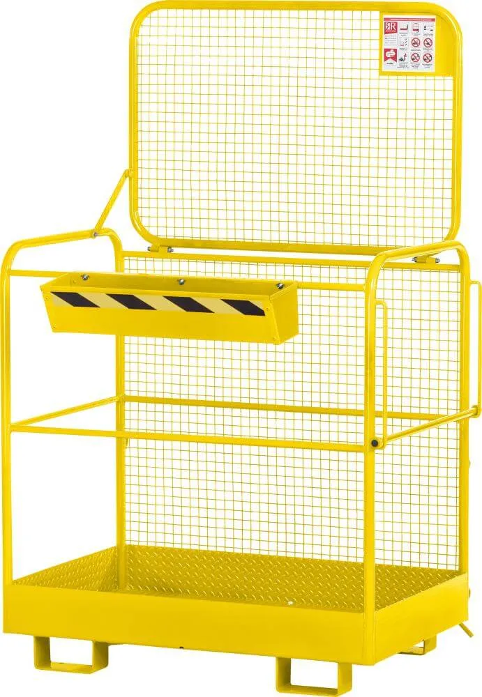 Panier de travail NEUTRE, type RAK-Eco 1200x800x1900 mm capacité de charge 300 kg RAL 1023 jaune signalisation