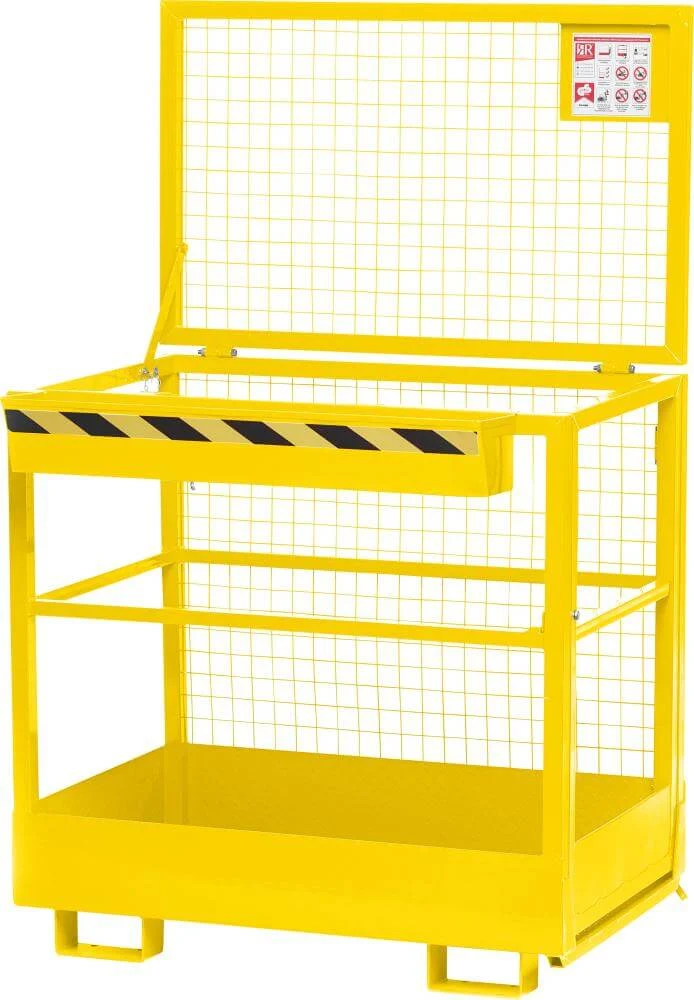 Panier de travail NEUTRE, type RAK 1200x800x1900 mm capacité de charge 300 kg RAL 1023 jaune signalisation