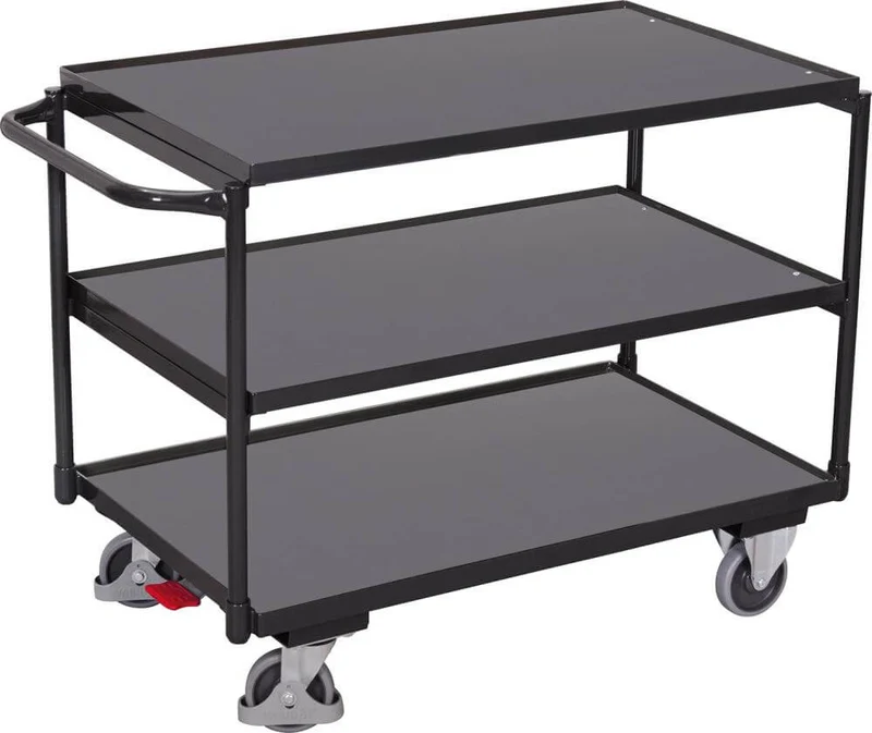 Chariot à plateaux VARIOFIT, avec 3 surfaces de chargement sw-600.601/AG