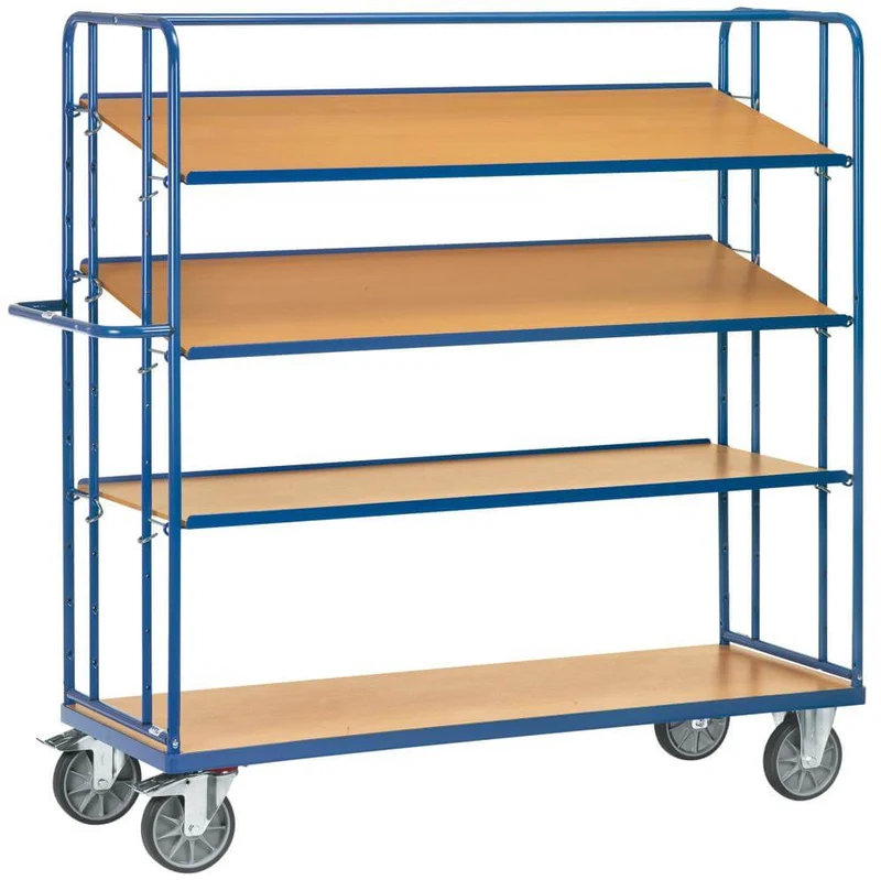 Chariot à étagères FETRA, 4396 400kg 4 plateaux 1650x610mm fetra