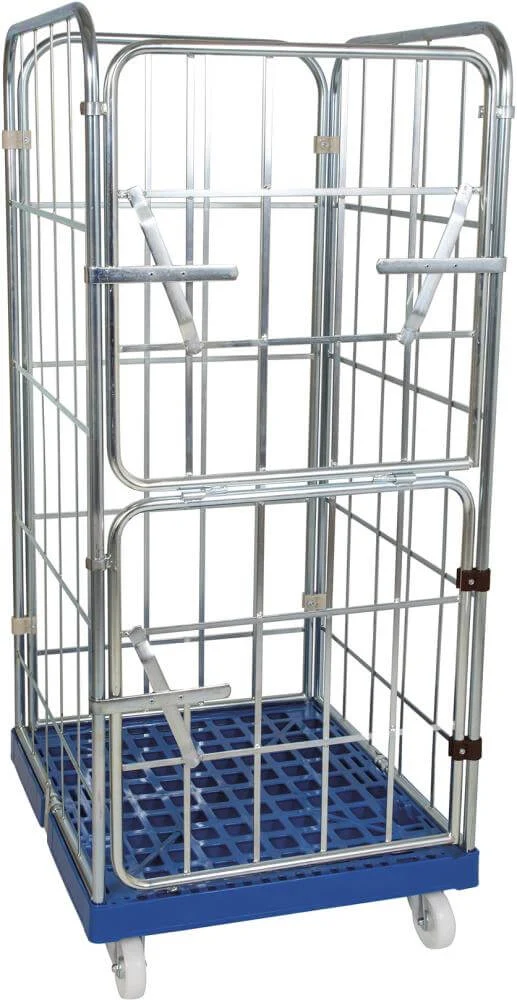 Conteneur roulant NEUTRE, 4 parois 720x815x1640mm