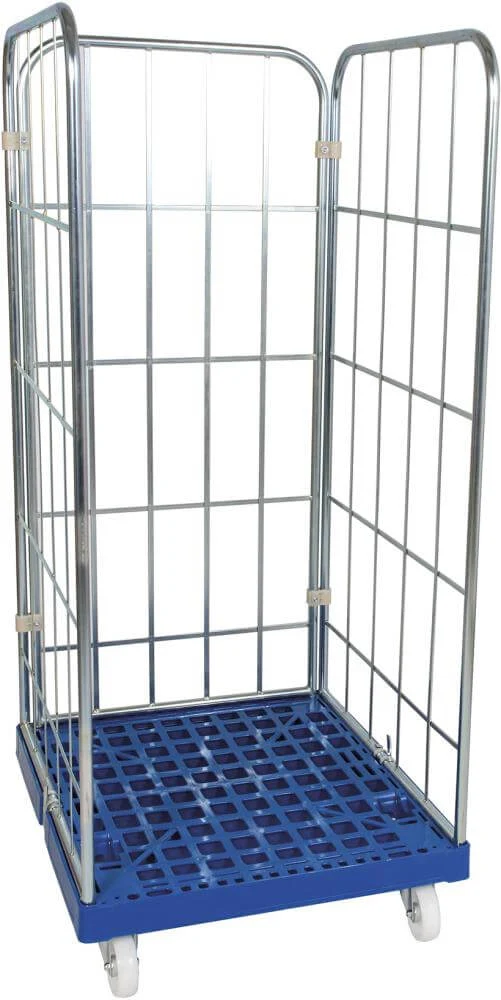 Conteneur roulant NEUTRE, 3 parois 724x815x1640mm