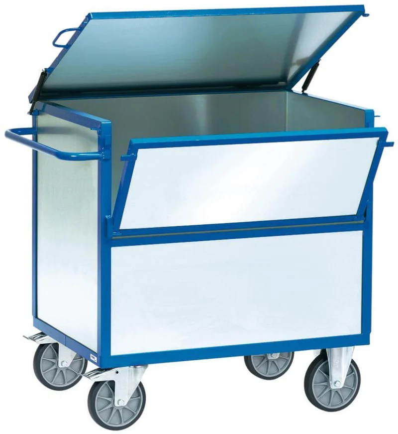 Chariot à caisse en tôle FETRA, 2833 vz.1200x800mm avec couvercle fetra