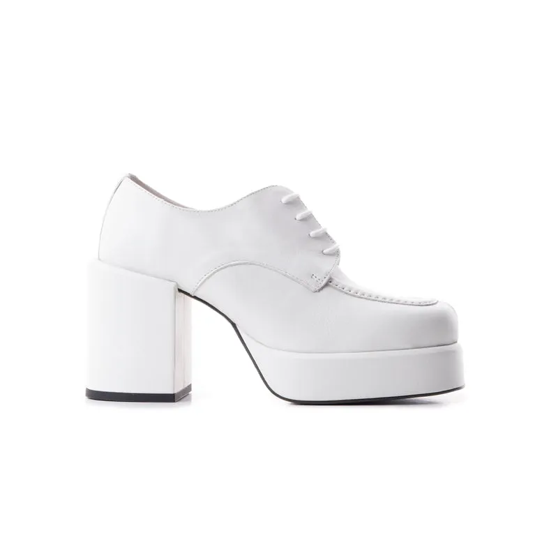 Laurent White Leather