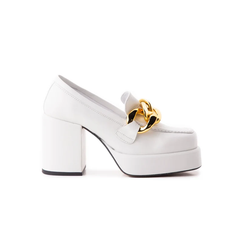 Riga White Leather