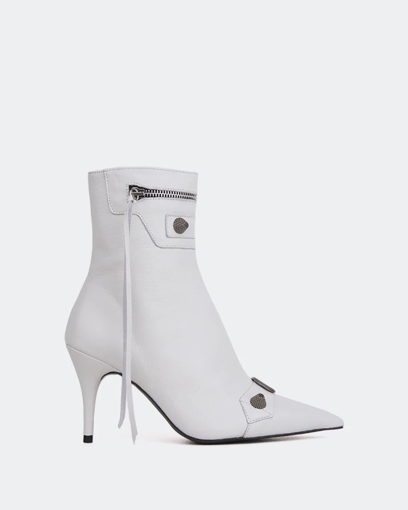 Minaj White Leather
