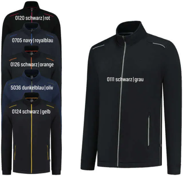 Veste zippée TRICORP, Accent, noir/rouge