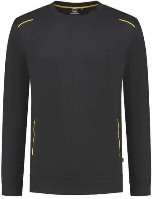 Sweat-shirt TRICORP, Accent, noir/jaune