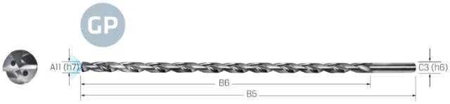 Foret haute performance VHM PREMUS GP, GP, 30 × A11, TiAlN, HA