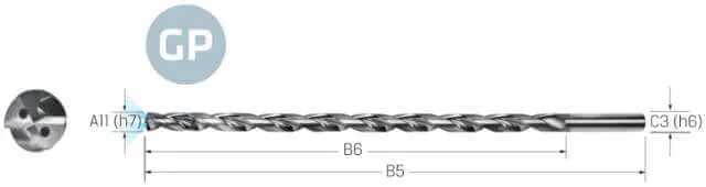 Foret haute performance VHM PREMUS GP, GP, 20 × A11, TiAlN, HA