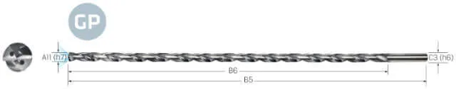 Foret haute performance VHM PREMUS GP, GP, 40 × A11, TiAlN, HA