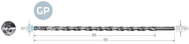 Foret haute performance VHM PREMUS GP, GP, 30 × A11, TiAlN, HA