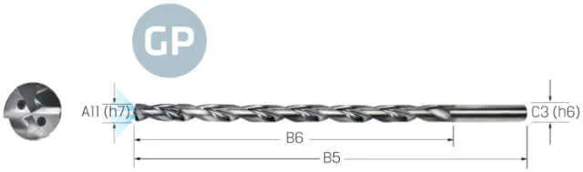 Foret haute performance VHM PREMUS GP, GP, 15 × A11, TiAlN, HA