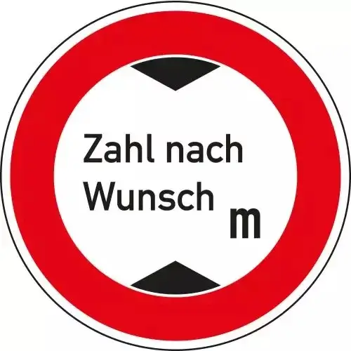 Interdiction de circulation hauteur,ZnW,AL RA1i,Ø420mm