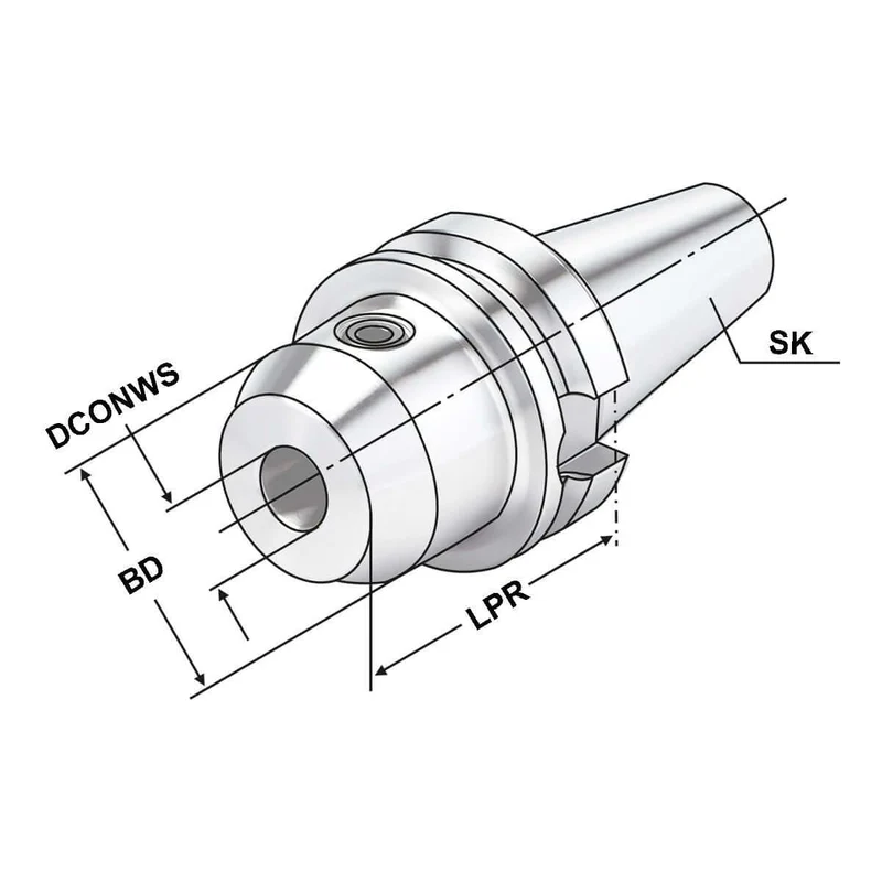 Porte-fraise Weldon BT 30 - 08 - 50 ~ ISO 7388-2 JD [JIS B 6339 AD] | DC