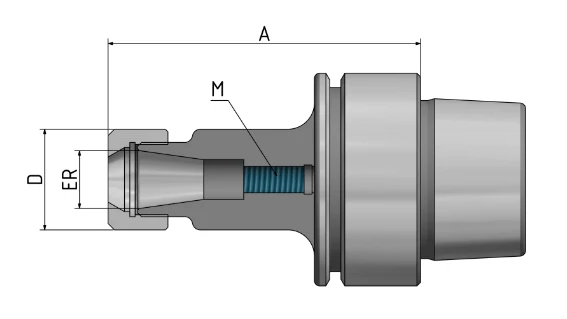 Mandrin HSK E-40 L60 ER16