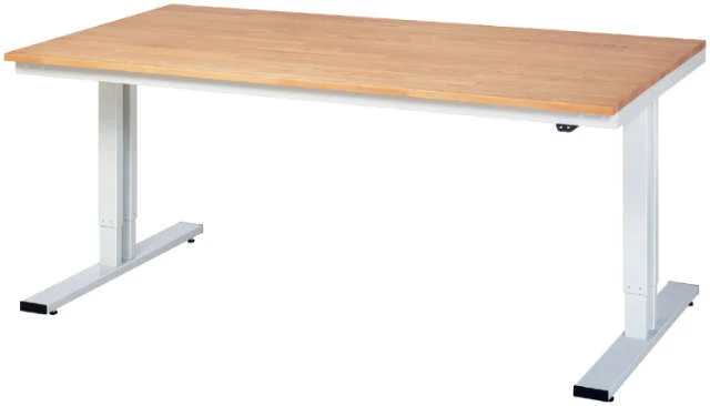 Table de travail RAU, plateau en hêtre, profondeur 1000 mm