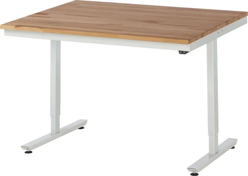 Table de travail RAU, série adlatus 150 L1250 x P1000 x H720-1020