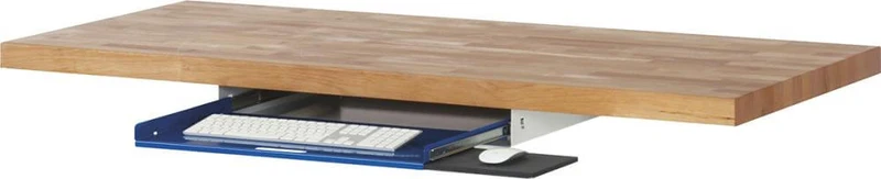 Tiroir à clavier RAU, L640 x P485 x H85 mm avec tablette L575 x P350 mm