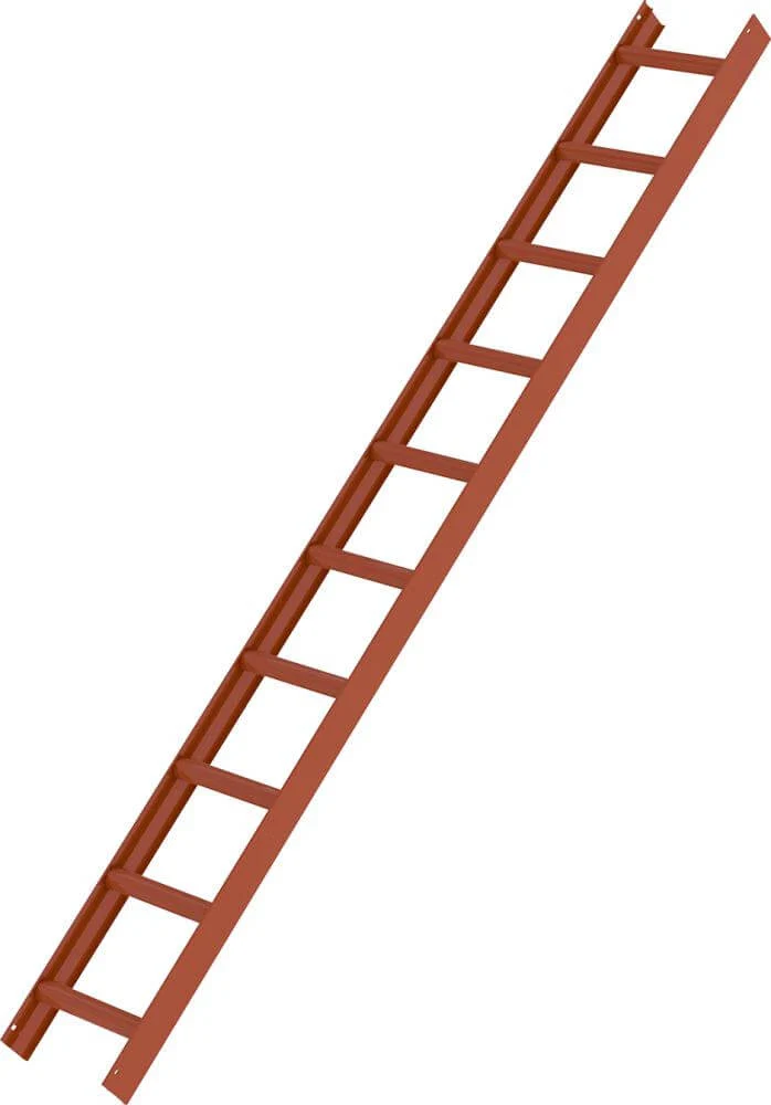 Échelle de toit MUNK, 10 barreaux, brun rougeâtre