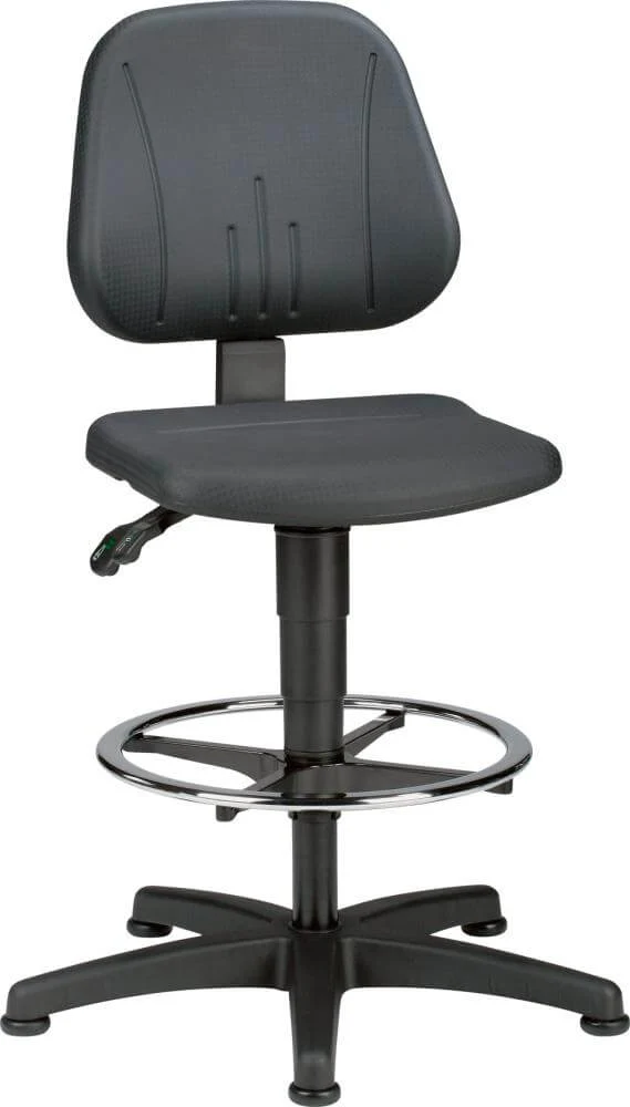 Chaise de bureau pivotante BIMOS INTERSTUHL, chaise de bureau Bimos 9651-2000 Unitec 3 hauteur d'assise 580-850 mm avec patins, intégrée.