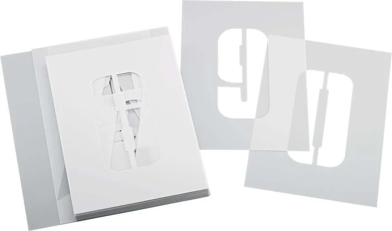 Kit de pochoirs E-COLL, pour marquage au sol 150 mm E-COLL