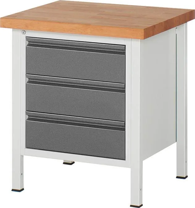 Établi RAU, Série Basic 8 Modèle 8157-2 B750xT700xH840mm RAL7035/7016