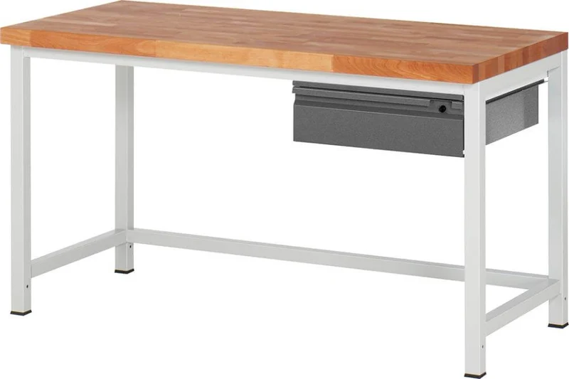 Établi RAU, Série Basic 8 Modèle 8001-1 B1500xT700xH840mm RAL7035/7016