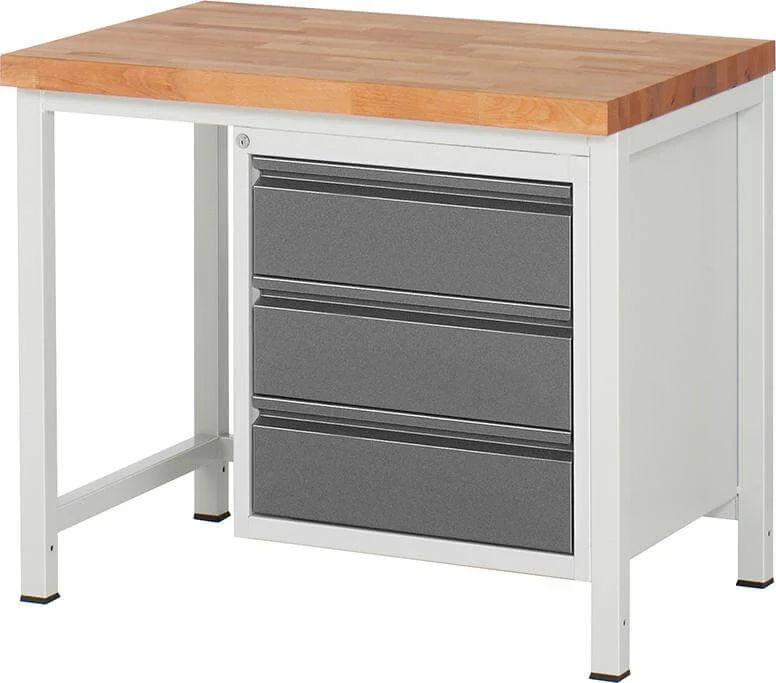 Établi RAU, Série Basic 8 Modèle 8157-1 B1000xT700xH840mm RAL7035/7016