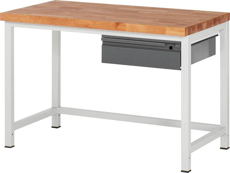 Établi RAU, Série Basic 8 Modèle 8001-1 B1250xT700xH840mm RAL7035/7016