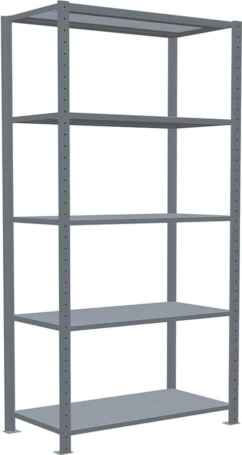 Étagère à emboîtement SCHULTE LAGERTECHNIK, B1000xP500xH2000 mm champ de base 5 tablettes vzk charge par niveau 330kg