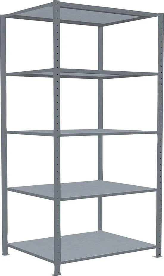 Étagère à emboîtement SCHULTE LAGERTECHNIK, B1000xP800xH2000 mm champ de base 5 tablettes vzk charge par niveau 330kg