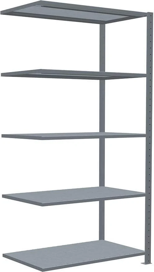 Rayonnage à emboîtement SCHULTE LAGERTECHNIK, L1000xP600xH2000 mm extension 5 tablettes galvanisées charge par niveau 330kg