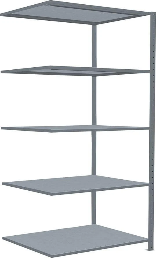 Rayonnage à emboîtement SCHULTE LAGERTECHNIK, L1000xP800xH2000 mm extension 5 tablettes galvanisées charge par niveau 250kg