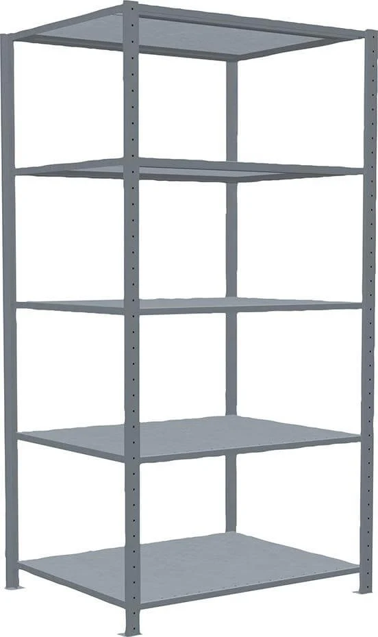 Étagère à emboîtement SCHULTE LAGERTECHNIK, B1000xP800xH2000 mm champ de base 5 tablettes vzk charge par niveau 150kg