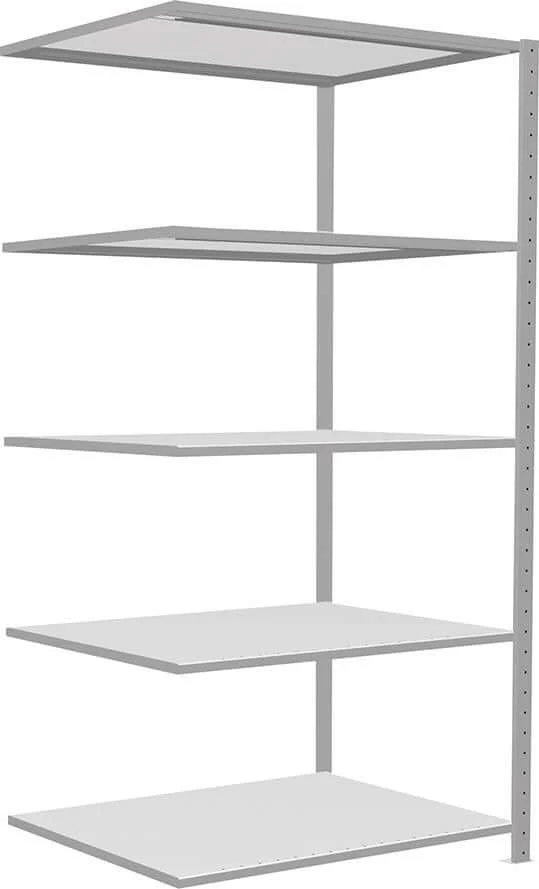 Rayonnage à emboîtement SCHULTE LAGERTECHNIK, L1000xP800xH2000 mm extension 5 tablettes galvanisées charge par niveau 330kg