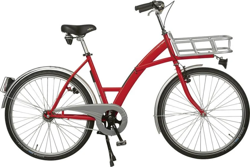 Vélo de transport NEUTRE, mode rouge, éclairage avec porte-charge