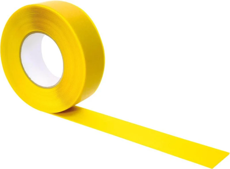 Ruban de marquage au sol DANCOP, B75mmxL33mxS0,16mm PVC jaune UE 5 rouleaux