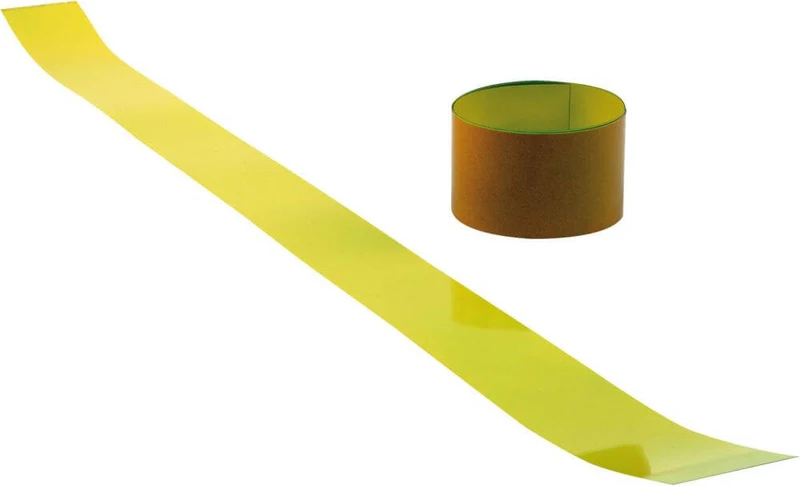 Ruban de marquage au sol DANCOP, l 100 mm x L 1,50 m x P 0,70 mm, jaune métal