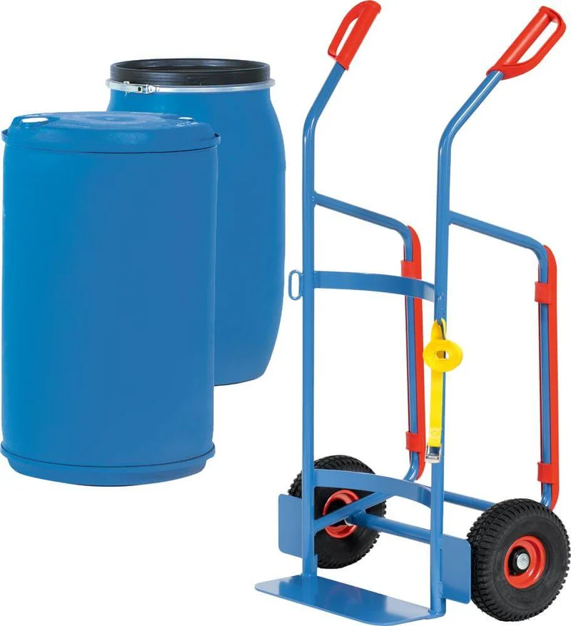 Chariot porte-barils FETRA, pour barils d'air en plastique