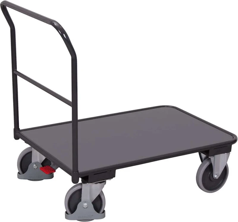 Chariot à barre de poussée VARIOFIT, RAL 7016
