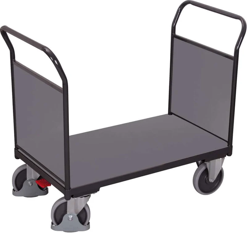 Chariot à double paroi frontale VARIOFIT, 500 kg 1200x800 RAL 7016