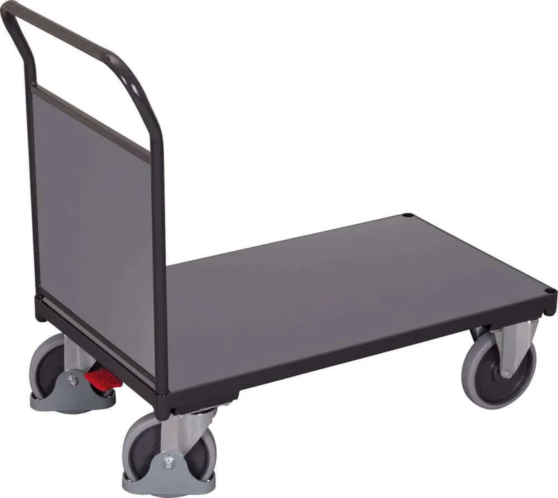 Chariot à parois frontales VARIOFIT, avec bois RAL 7016 sw-500.102/AG