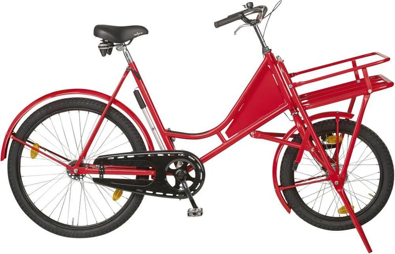 Vélo cargo NEUTRE, rouge classique avec porte-charges