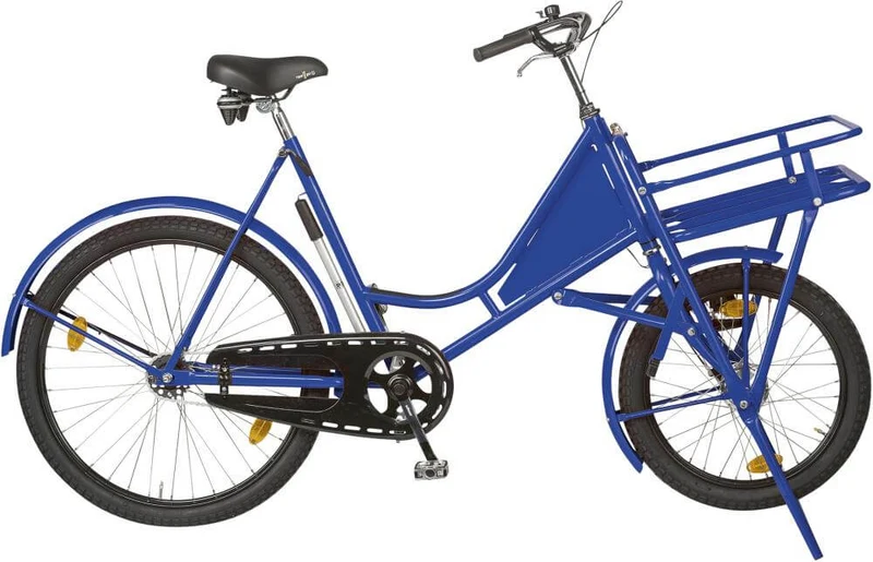Vélo cargo NEUTRE, bleu classique avec porte-charges